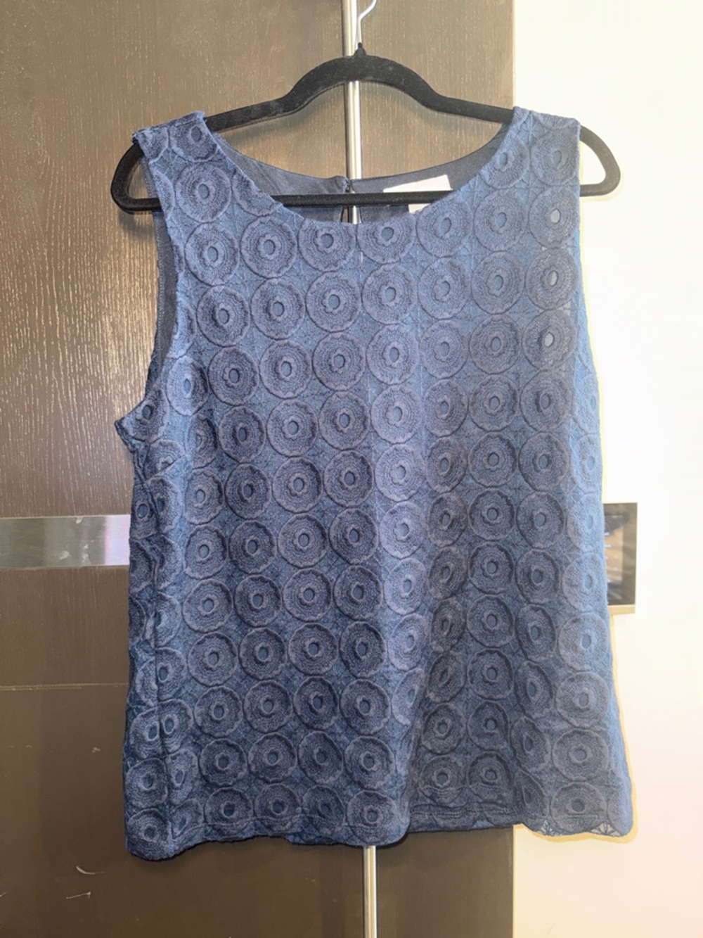 Banana Republic Navy Circular Lace Sleeveless Tank Top